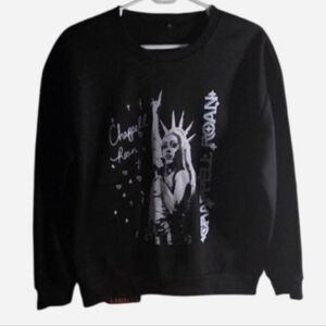 Black Graphic Men Sweater